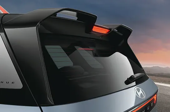 Wing type spoiler with LED high mounted stop lap (HMSL)